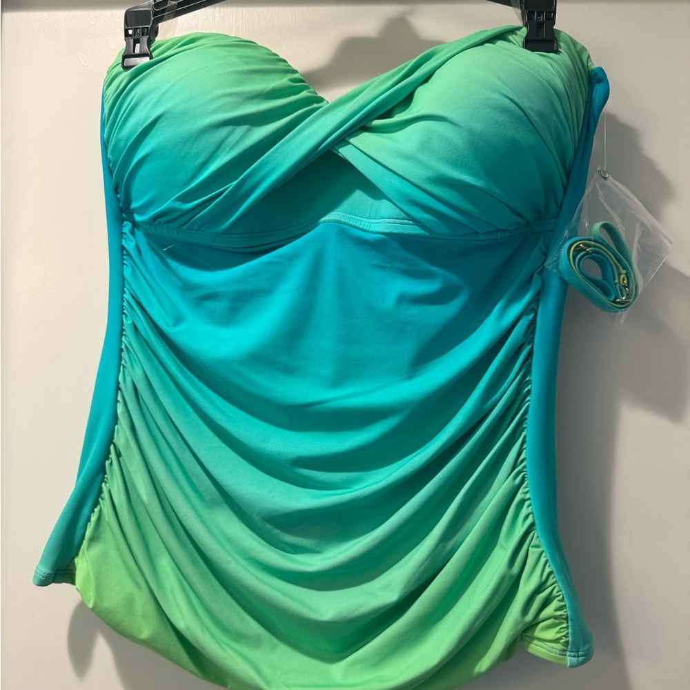 Bleu Rod Beattie Deep Green Ombre Swimsuit Tankini